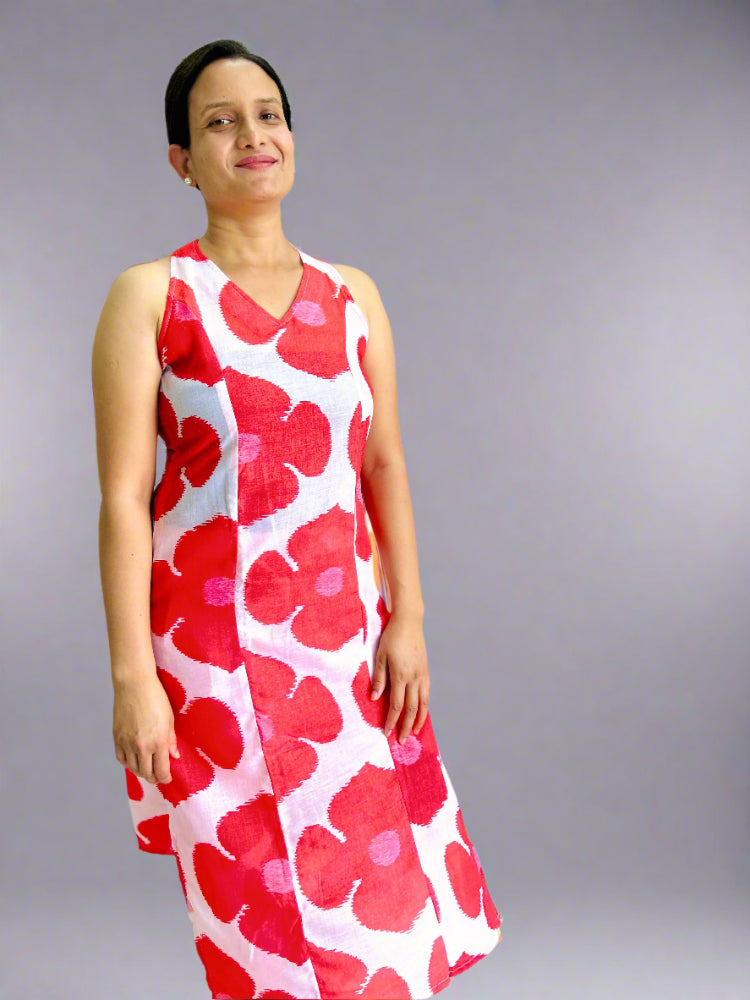 Printed Red kurta set