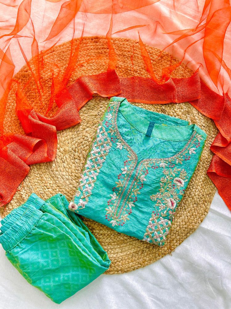 Brocade Embroidered Suit set