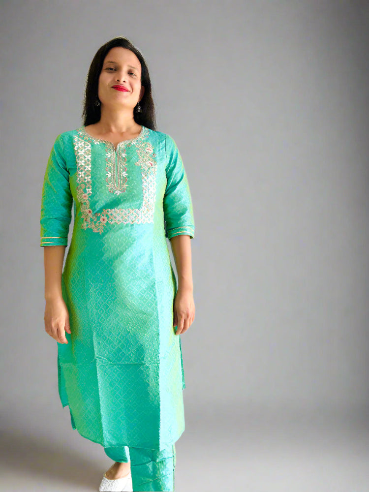 Brocade Embroidered Suit set